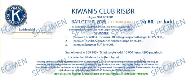 Kiwanis Risør Båtlotteri